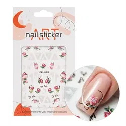 Klistermærker med blomster, selvklæbende og ultratynde, CM-048, GNB